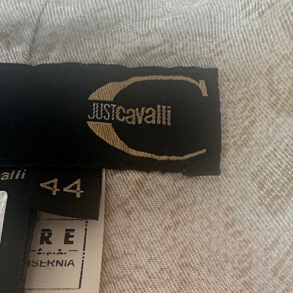 Just Cavalli Genuine Leather Quilted Jacket with Braided Trim – Luxury Designer - Picture 7 of 16